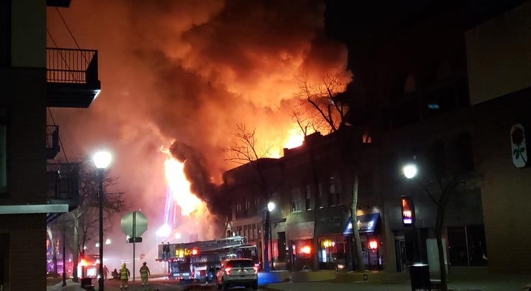 Fire in downtown St. Cloud St. Cloud fire