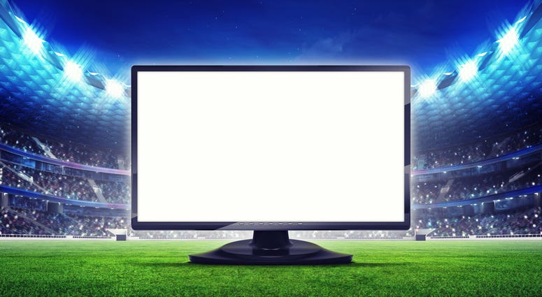 Football, TV, Stock Image