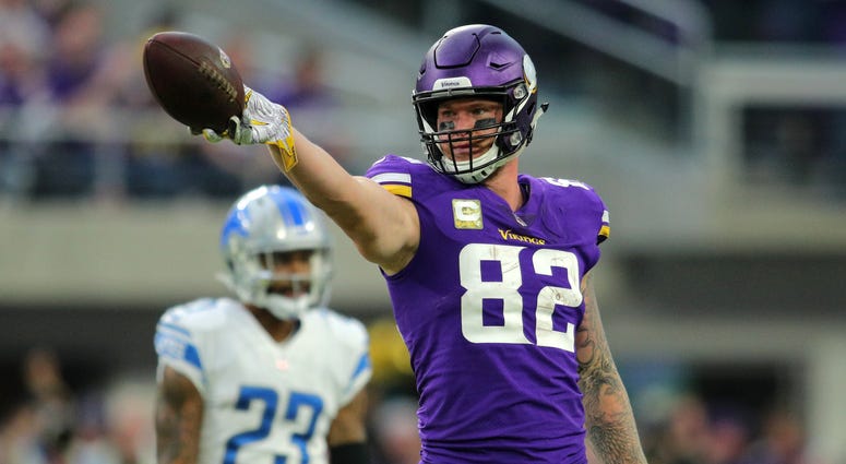 Kyle Rudolph of the Vikings Vikings tight end Kyle Rudolph