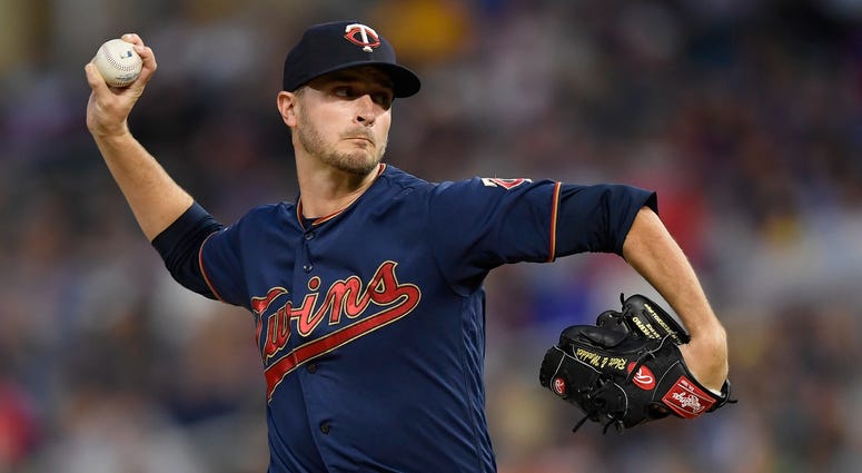 Jake Odorizzi pitches against Cleveland Jake Odorizzi with the pitch