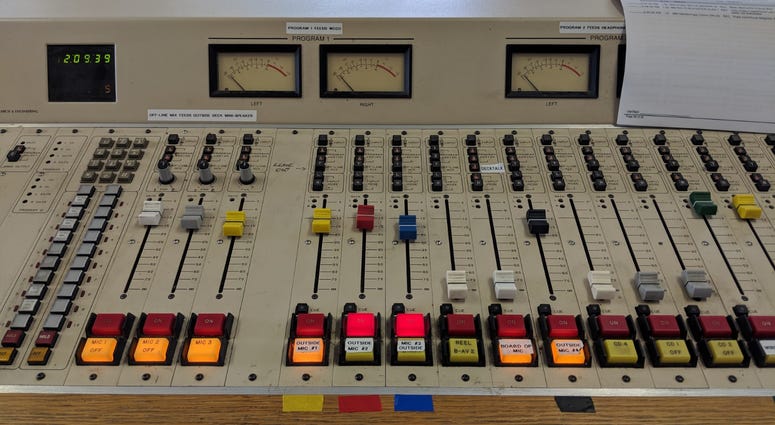 The WCCO State Fair booth radio board