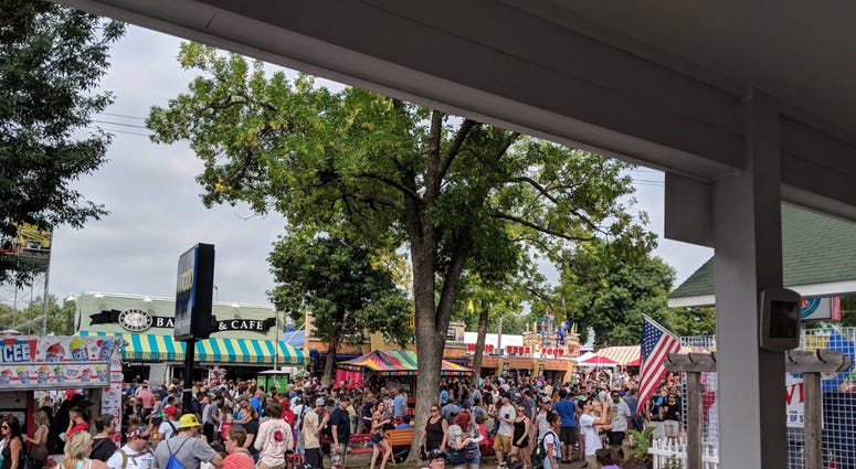 Part of the massive Saturday State Fair Crowd