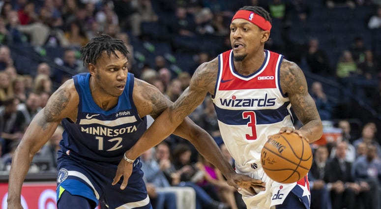 Defending is Treveon Graham against Bradley Beal Treveon Graham faces Bradly Beal