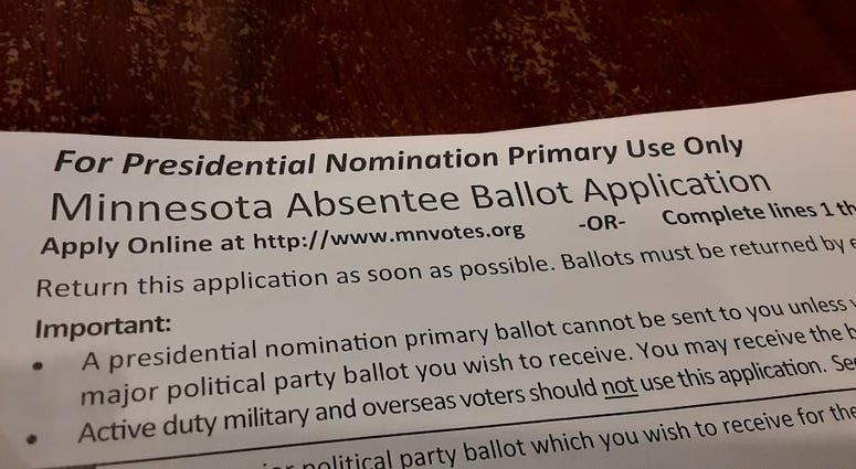 Absentee ballot in Minnesota Absentee ballot