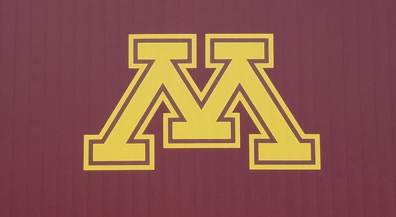 The Big Gopher M Gopher M on scoreboard