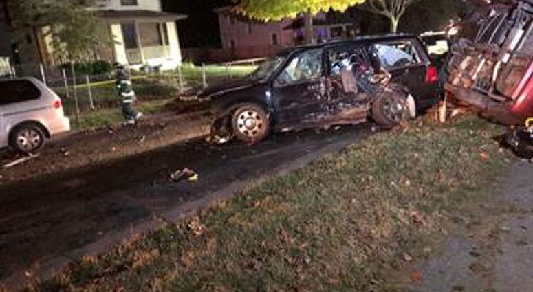 Minneapolis car crash Car collision in Minneapolis