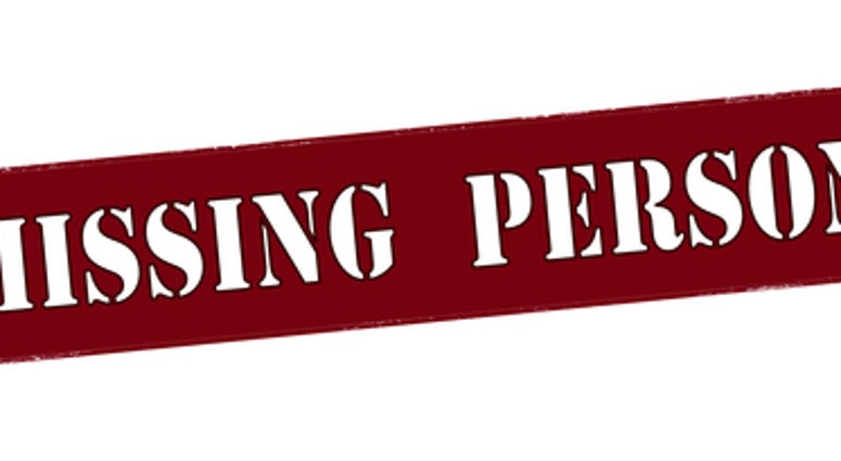 Missing person sign Person missing