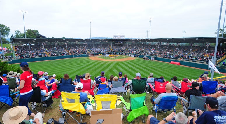 Aug 26, 2018; Williamsport, PA, USA; A general view of the stadium during the Little League World Series Championship at Howard J. Lamade Stadium.