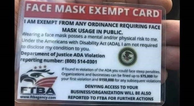 mask card