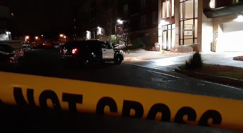 Police on the scene of double shooting