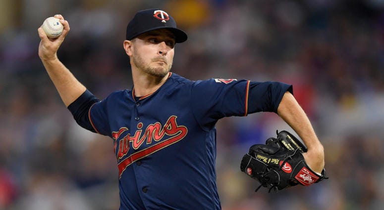 Jake Odorizzi pitches against Cleveland Jake Odorizzi with the pitch