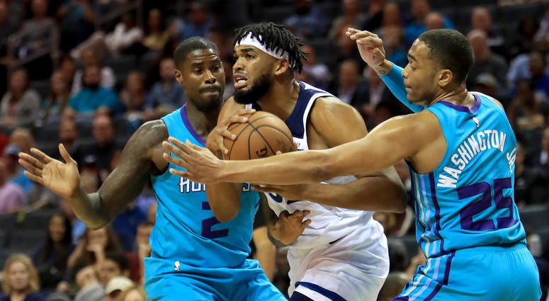 Karl-Anthony Towns leads the way at Charlotte Timberwolves get big production from Karl-Anthony Towns