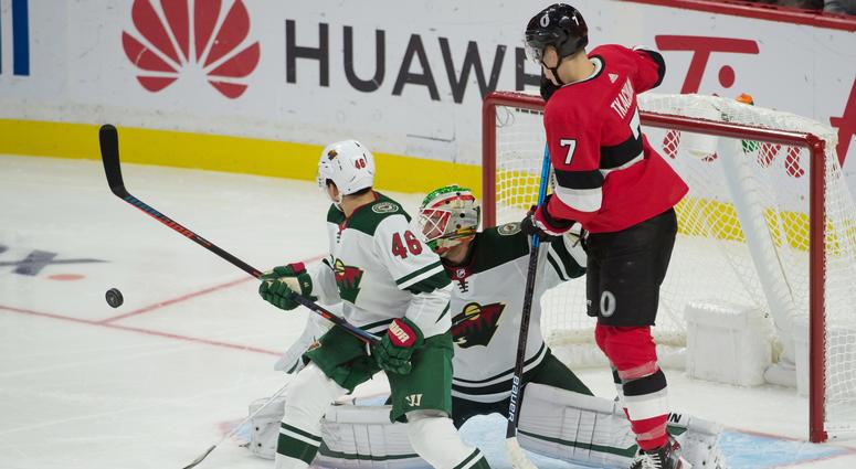 Alex Stalock preserves first win of the season for Wild A save for Alex Stalock