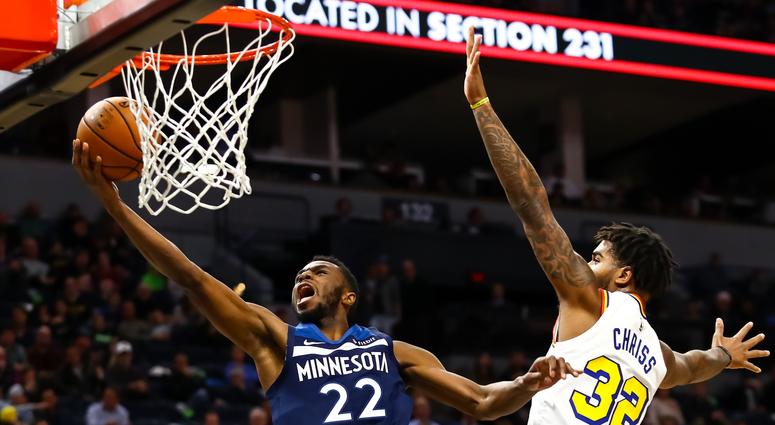 Marquese Chriss is beaten to the hoop by Andrew Wiggins Andrew Wiggins beats Marquese Chriss to the hoop