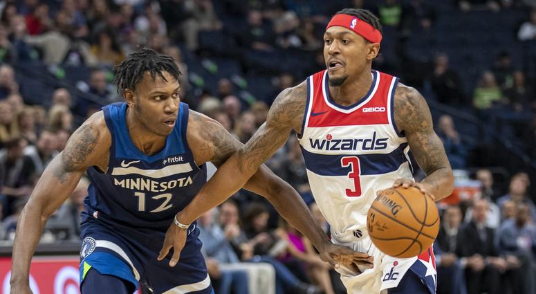 Defending is Treveon Graham against Bradley Beal Treveon Graham faces Bradly Beal