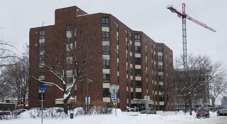 Mpls apartment building where double homicide occurred Scene of double murder in Mpls