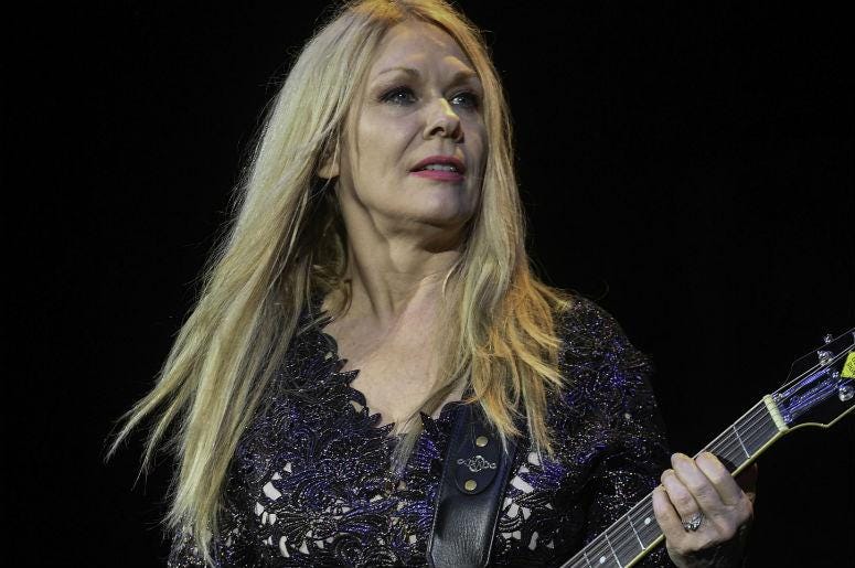 Recording artist Nancy Wilson of Heart performs at the Perfect Vodka Amphitheatre. Recording artist Nancy Wilson of Heart performs at the Perfect Vodka Amphitheatre.