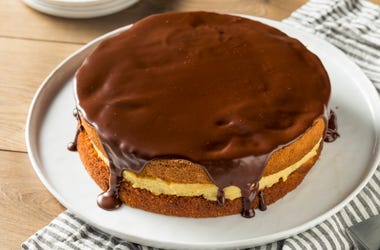 Boston Cream Pie on a Plate