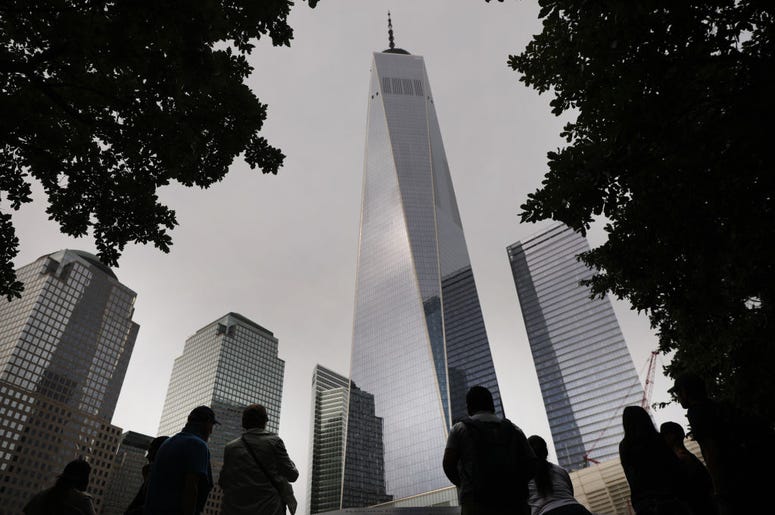 One World Trade Center towers over the September 11 Memorial and Museum on September 05, 2019 in New York City. New York City is preparing to commemorate the 18th anniversary of the attacks on the World Trade Center in which 2,996 people were killed and o One World Trade Center towers over the September 11 Memorial and Museum on September 05, 2019 in New York City. New York City is preparing to commemorate the 18th anniversary of the attacks on the World Trade Center in which 2,996 people were killed and o