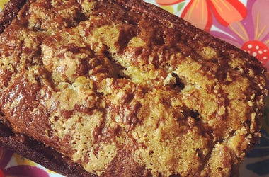 banana bread on a plate