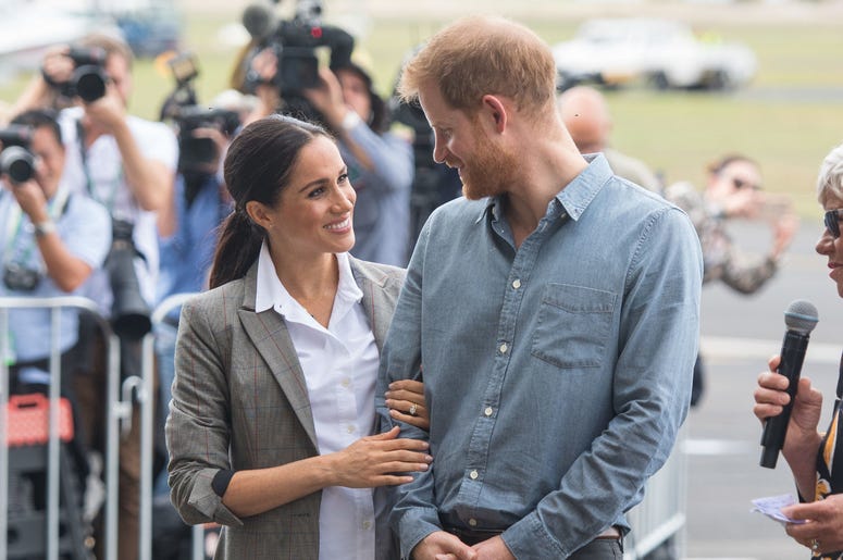 The Duke and Duchess of Sussex attend the naming and unveiling of a new Royal Flying Doctor Service aircraft at Dubbo City Regional Airport, in Dubbo, New South Wales, on the second day of the royal couple's visit to Australia. The Duke and Duchess of Sussex attend the naming and unveiling of a new Royal Flying Doctor Service aircraft at Dubbo City Regional Airport, in Dubbo, New South Wales, on the second day of the royal couple's visit to Australia.