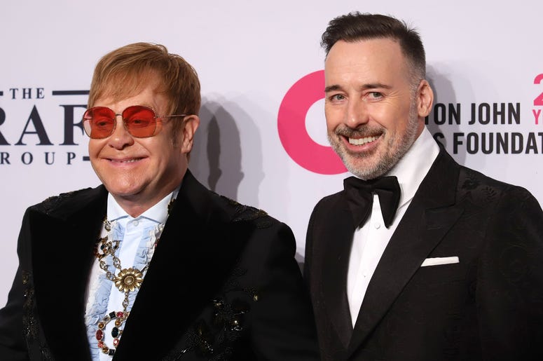 Elton John and David Furnish attend the 17th Annual An Enduring Vision gala at Cipriani in New York. Elton John and David Furnish attend the 17th Annual An Enduring Vision gala at Cipriani in New York.
