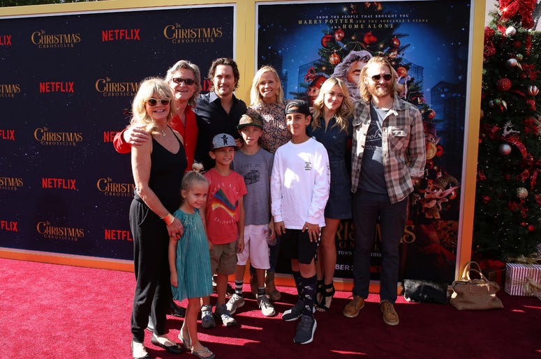 Goldie Hawn, Kurt Russell, Oliver Hudson, Erinn Bartlett, Sanne Hamers, Wyatt Russell, Rio Hudson, Bodhi Hawn Hudson, Wilder Brooks Hudson attend the Los Angeles Premiere 'The Christmas Chronicles' held at Regency Bruin Theatre on November 18, 2018 in Los Goldie Hawn, Kurt Russell, Oliver Hudson, Erinn Bartlett, Sanne Hamers, Wyatt Russell, Rio Hudson, Bodhi Hawn Hudson, Wilder Brooks Hudson attend the Los Angeles Premiere 'The Christmas Chronicles' held at Regency Bruin Theatre on November 18, 2018 in Los
