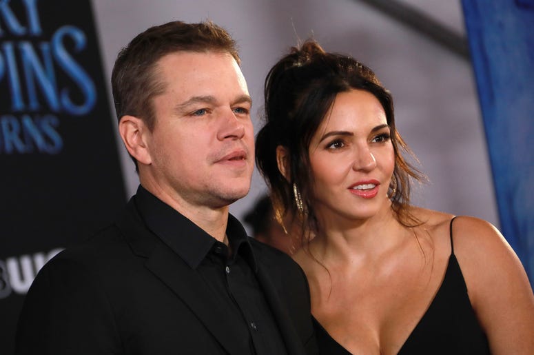 Matt Damon and Luciana Barroso at the Disney's 'Mary Poppins Returns' Los Angeles Premiere held at the Dolby Theatre on November 29, 2018 in Hollywood, CA, USA Matt Damon and Luciana Barroso at the Disney's 'Mary Poppins Returns' Los Angeles Premiere held at the Dolby Theatre on November 29, 2018 in Hollywood, CA, USA