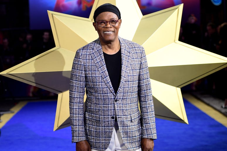 Samuel L. Jackson attending the Captain Marvel European Premiere held at the Curzon Mayfair, London. Picture date: Wednesday February 27, 2019 Samuel L. Jackson attending the Captain Marvel European Premiere held at the Curzon Mayfair, London. Picture date: Wednesday February 27, 2019