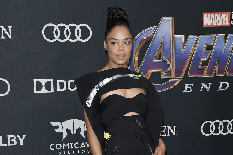 Tessa Thompson arrives at Marvel Studios' "Avengers: Endgame" World Premiere held at the Los Angeles Convention Center in Los Angeles, CA on Monday, April 22, 2019. Tessa Thompson arrives at Marvel Studios' "Avengers: Endgame" World Premiere held at the Los Angeles Convention Center in Los Angeles, CA on Monday, April 22, 2019.