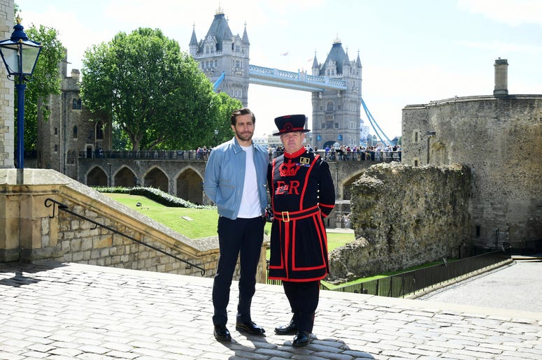 Jake Gyllenhaal attending the Spider-Man: Far From Home Photocall held at the Tower of London. Jake Gyllenhaal attending the Spider-Man: Far From Home Photocall held at the Tower of London.