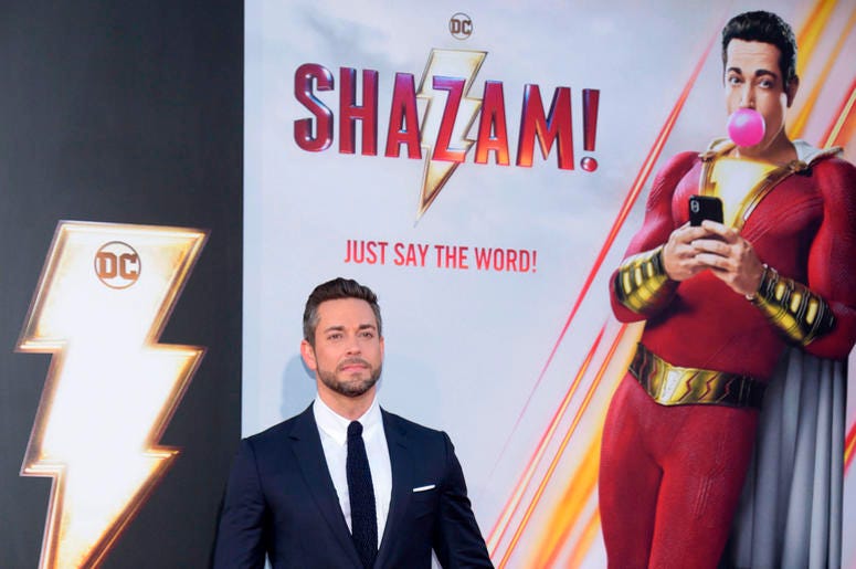 Actor Zachary Levi attends the world premiere of "Shazam!" at TCL Chinese Theatre on March 28, 2019 in Hollywood, California. Actor Zachary Levi attends the world premiere of "Shazam!" at TCL Chinese Theatre on March 28, 2019 in Hollywood, California.