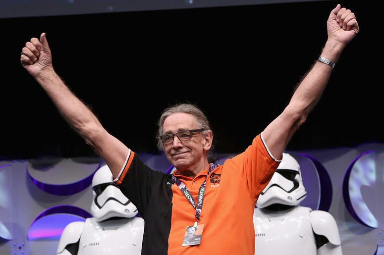 Actor Peter Mayhew speaks onstage during Star Wars Celebration 2015 on April 16, 2015 in Anaheim, California. Actor Peter Mayhew speaks onstage during Star Wars Celebration 2015 on April 16, 2015 in Anaheim, California.
