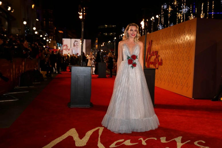 Margot Robbie arrives at the European premiere of Mary Queen of Scots at Cineworld Leicester Square, London. Margot Robbie arrives at the European premiere of Mary Queen of Scots at Cineworld Leicester Square, London.