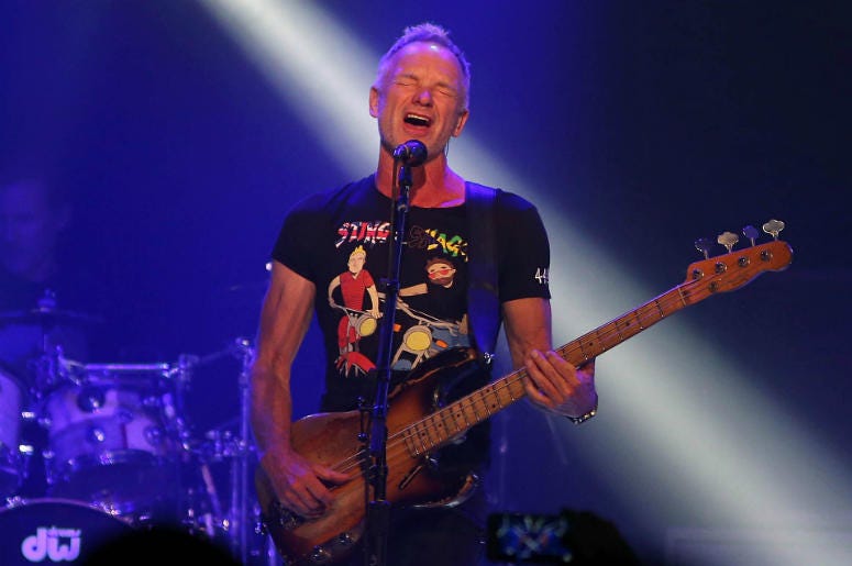 Sting and Shaggy perform during their 44/876 Tour Sting and Shaggy perform during their 44/876 Tour