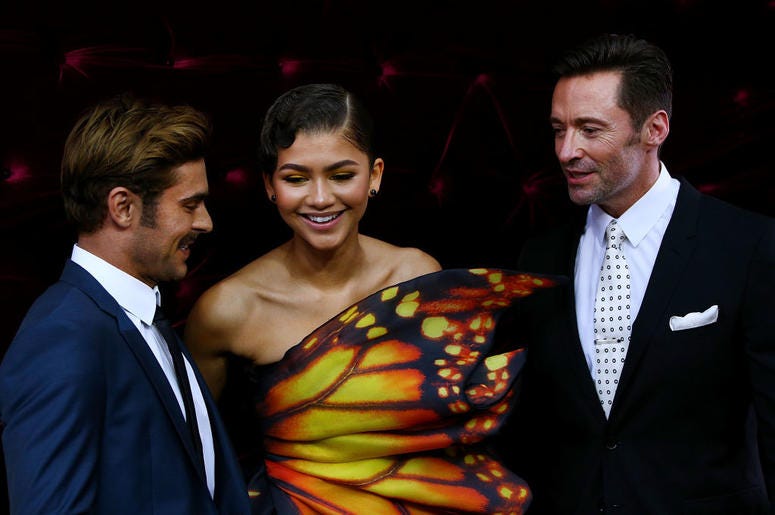 Zac Efron, Zendaya and Hugh Jackman attend the Australian premiere of The Greatest Showman at The Star on December 20, 2017 in Sydney, Australia Zac Efron, Zendaya and Hugh Jackman attend the Australian premiere of The Greatest Showman at The Star on December 20, 2017 in Sydney, Australia