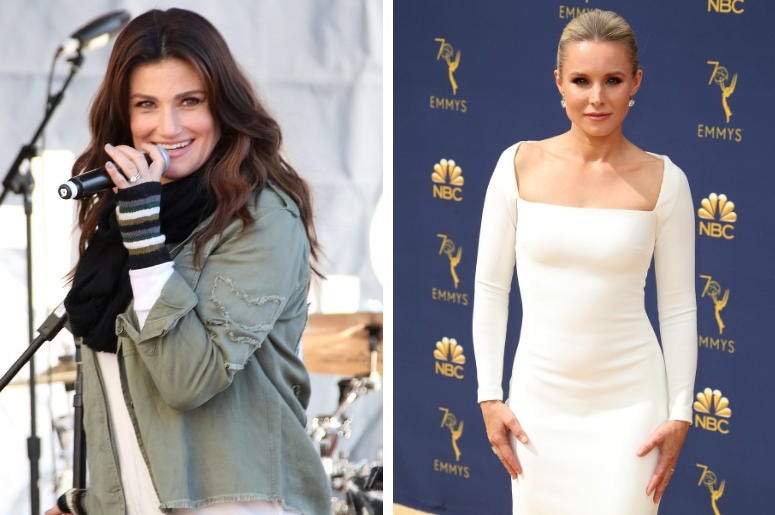 Idina Menzel and Kristen Bell Idina Menzel and Kristen Bell