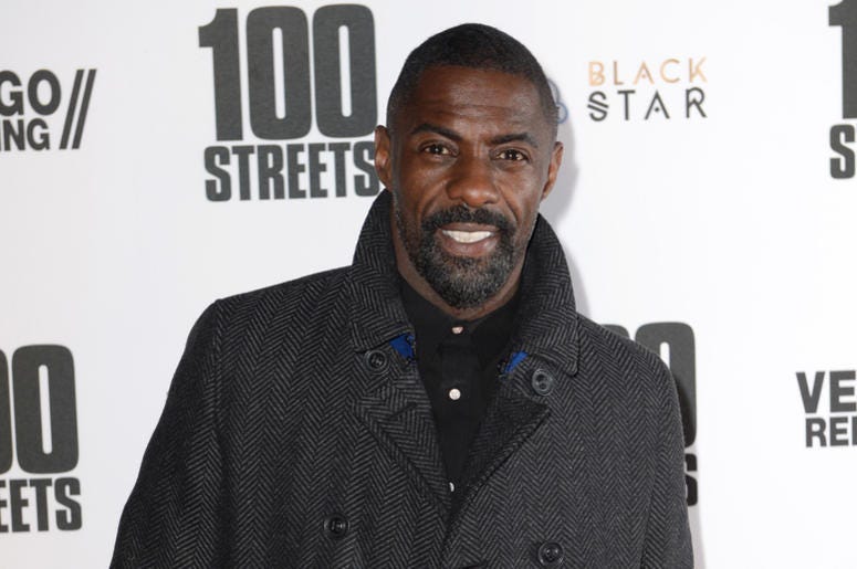 Idris Elba arriving at the 100 Streets Premiere, BFI Southbank, London Idris Elba arriving at the 100 Streets Premiere, BFI Southbank, London
