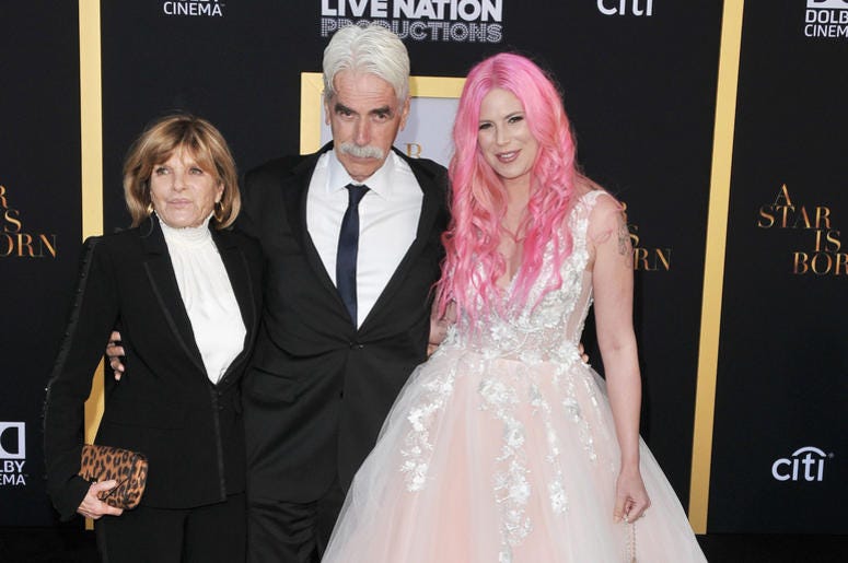(L-R) Katharine Ross, Sam Elliott and Cleo Rose Elliott arrives at "A Star Is Born" Los Angeles Premiere held at The Shrine Auditorium & Expo Hall in Los Angeles, CA on Monday, September 24, 2018. (L-R) Katharine Ross, Sam Elliott and Cleo Rose Elliott arrives at "A Star Is Born" Los Angeles Premiere held at The Shrine Auditorium & Expo Hall in Los Angeles, CA on Monday, September 24, 2018.