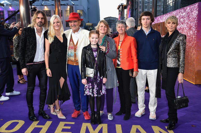 Jim Beach and family, including son Ol Beach (left) attending the Bohemian Rhapsody World Premiere held at the the SSE Arena, Wembley, London. Jim Beach and family, including son Ol Beach (left) attending the Bohemian Rhapsody World Premiere held at the the SSE Arena, Wembley, London.