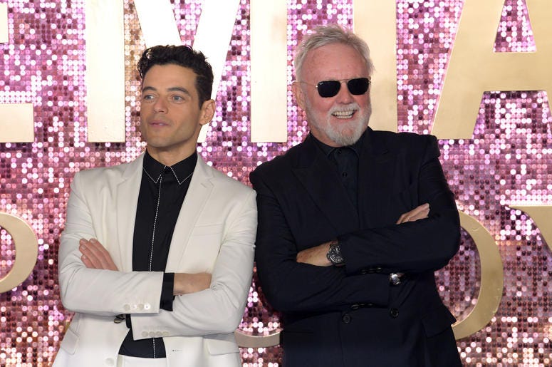 ami Malek (left) and Roger Taylor attending the Bohemian Rhapsody World Premiere held at The SSE Arena, London. ami Malek (left) and Roger Taylor attending the Bohemian Rhapsody World Premiere held at The SSE Arena, London.