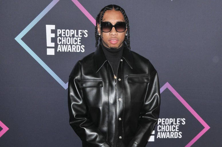 Tyga arrives at the 2018 E! People's Choice Awards held at the Barker Hangar in Santa Monica, CA on Sunday, November 11, 2018. ( Tyga arrives at the 2018 E! People's Choice Awards held at the Barker Hangar in Santa Monica, CA on Sunday, November 11, 2018. (