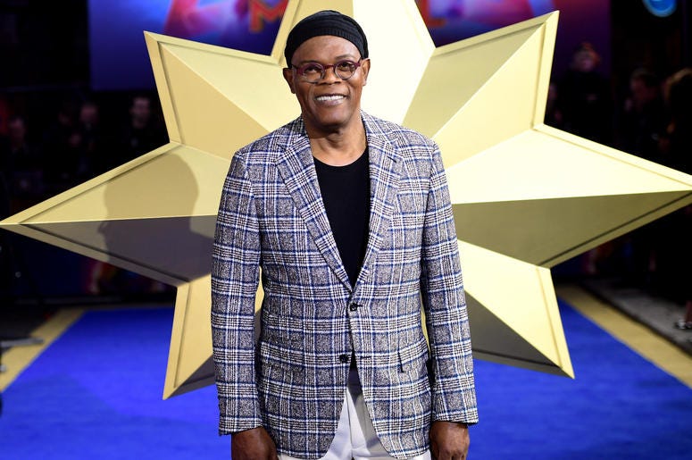 Samuel L. Jackson attending the Captain Marvel European Premiere held at the Curzon Mayfair, London. Picture date: Wednesday February 27, 2019 Samuel L. Jackson attending the Captain Marvel European Premiere held at the Curzon Mayfair, London. Picture date: Wednesday February 27, 2019