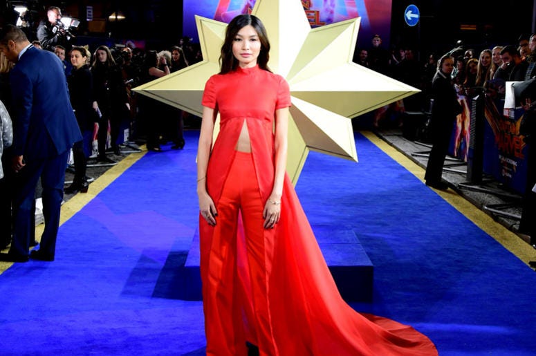 Gemma Chan attending the Captain Marvel European Premiere held at the Curzon Mayfair, London. Picture date: Wednesday February 27, 2019 Gemma Chan attending the Captain Marvel European Premiere held at the Curzon Mayfair, London. Picture date: Wednesday February 27, 2019