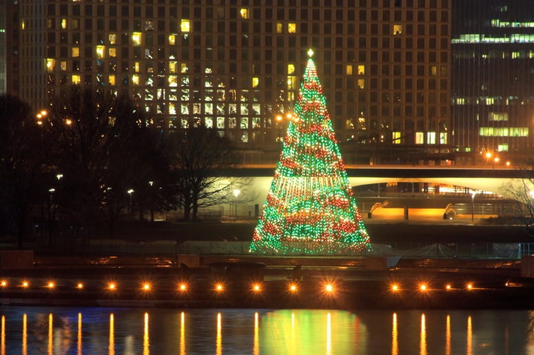 Point State Park During Christmas Time