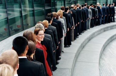 Happily Waiting in Line
