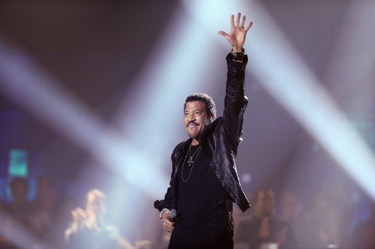 Lionel Richie performs on stage in 2012 Lionel Richie performs on stage in 2012