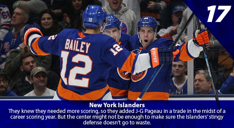 Josh Bailey, Jean-Gabriel Pageau