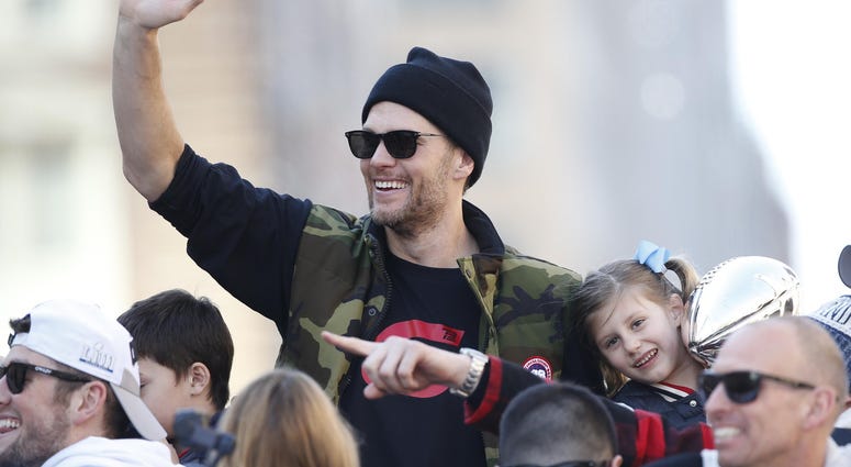 Tom Brady celebrates a Super Bowl win