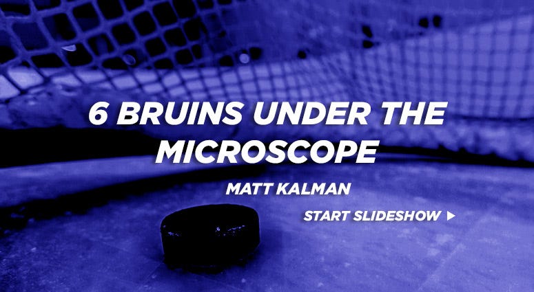 6 Bruins under the microscope for stretch run, Stanley Cup playoffs